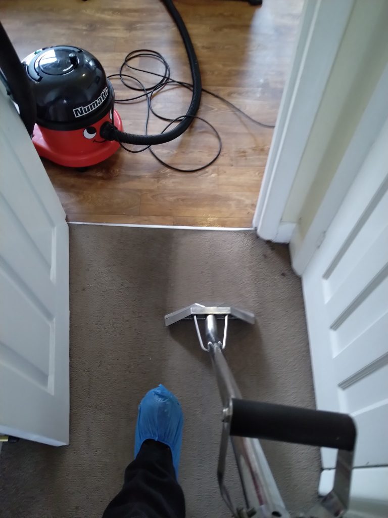 a Carpet Cleaner in Southampton removing heavy soiling